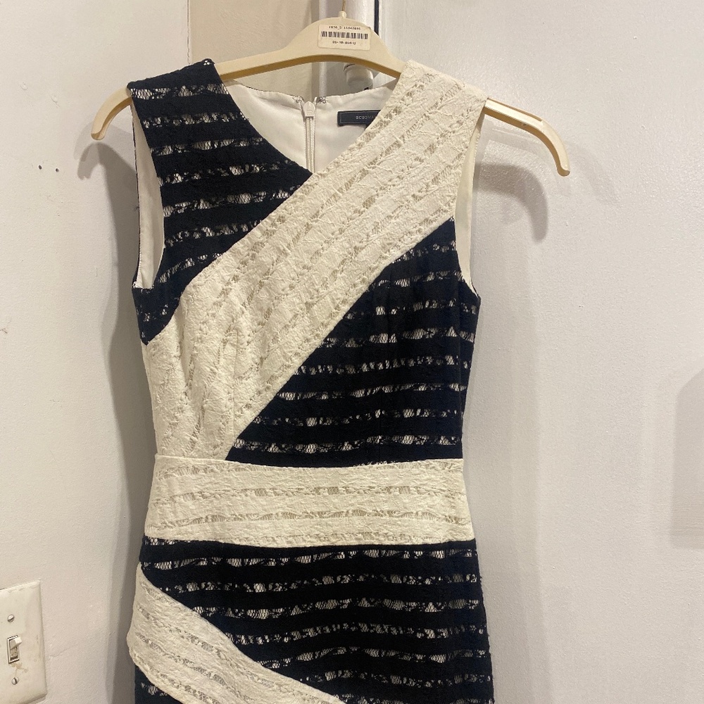 BCBG  black and white dress